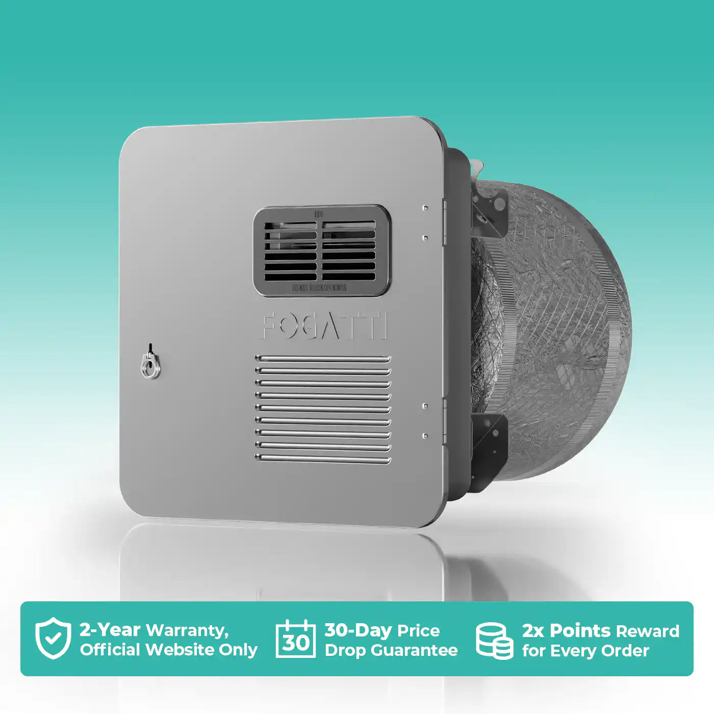 FOGATTI 10 Gallon RV Hot Water Heater, Propane/Electric Heating, Bulit-in Lifetime Anode Rod-HybridShower 10 Ultra