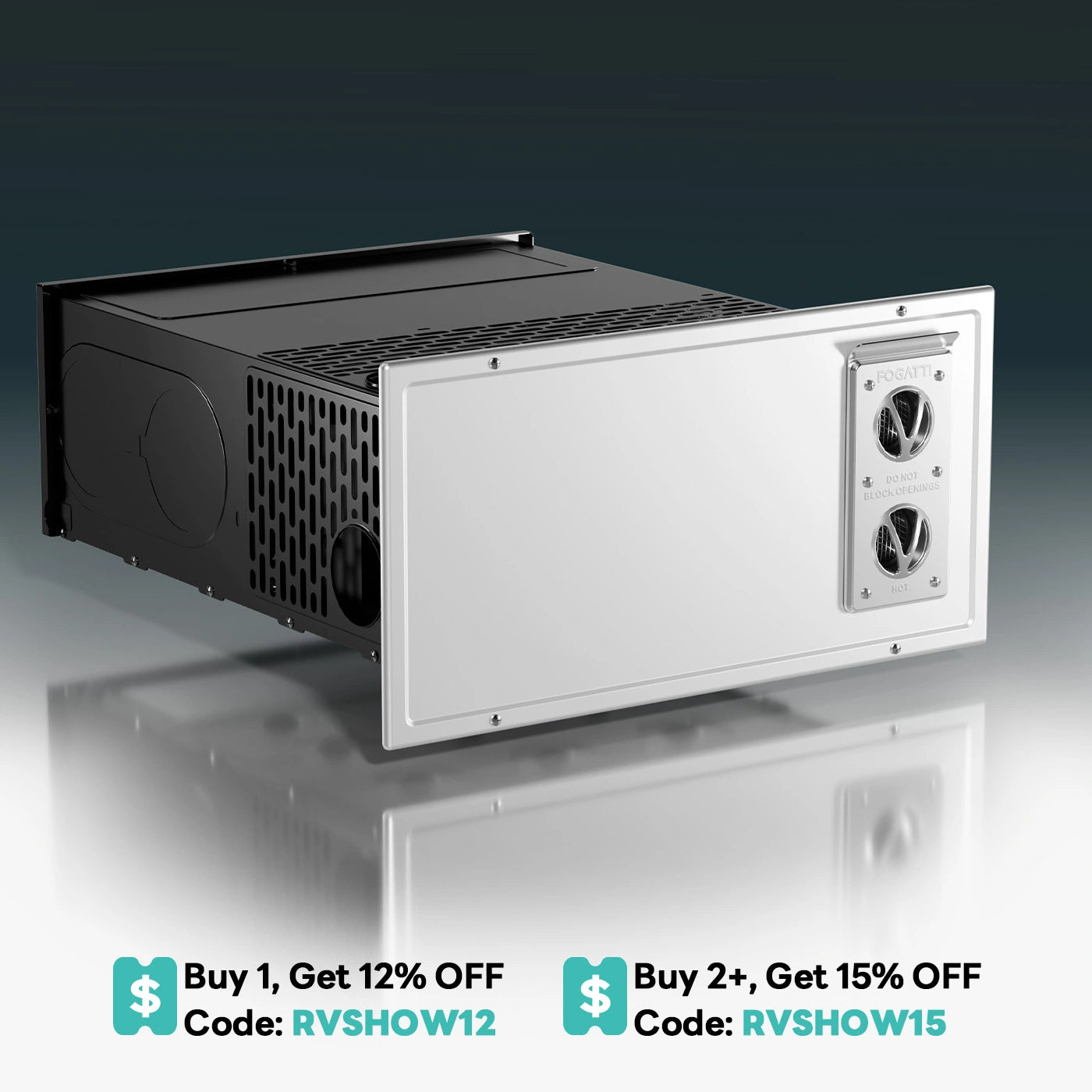 Fogatti 35,000 BTU Quiet LP Gas RV Furnace, Smart Triple Explosion-Proof, Easy Install