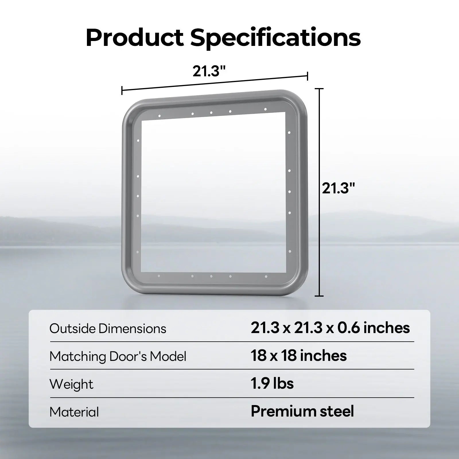 15×18 / 18×18 Door Trim Ring-Gray