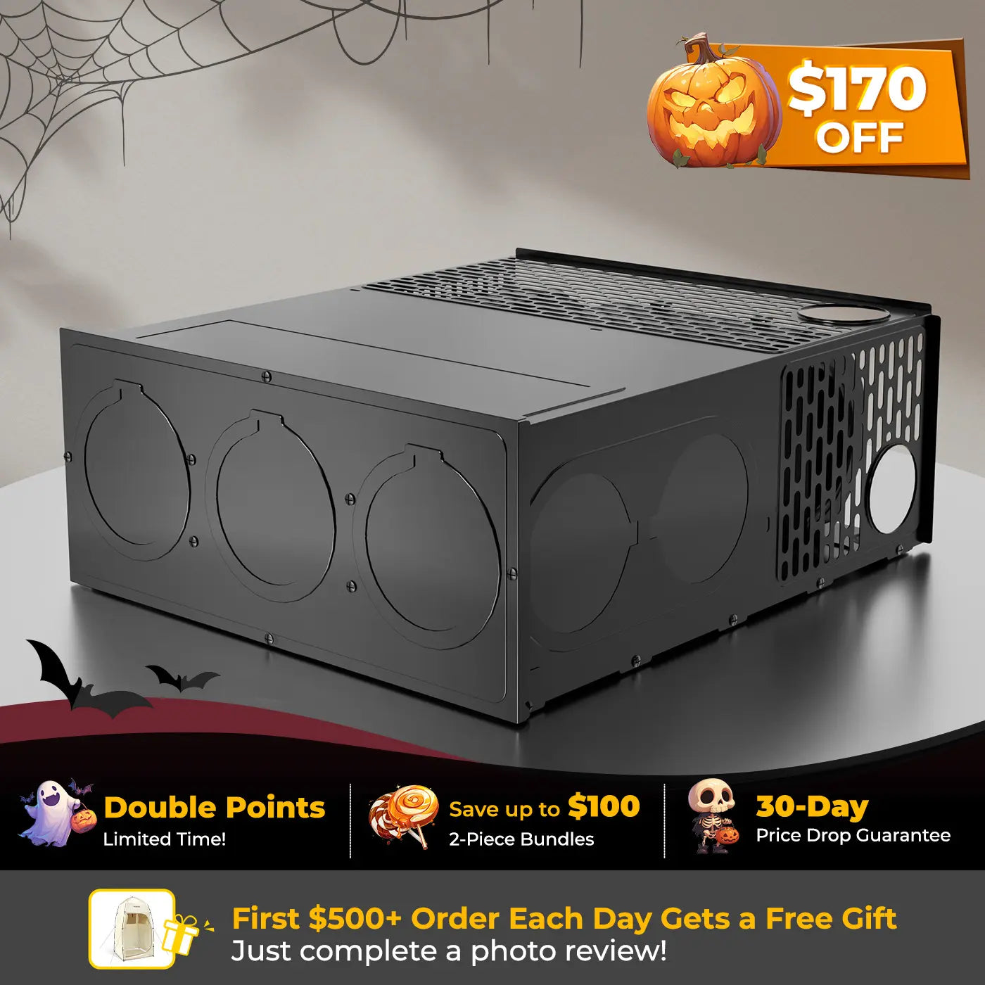 Fogatti InstaHeat 25K BTU RV Furnace, LP Gas Smart Triple Explosion-Proof, Easy Install