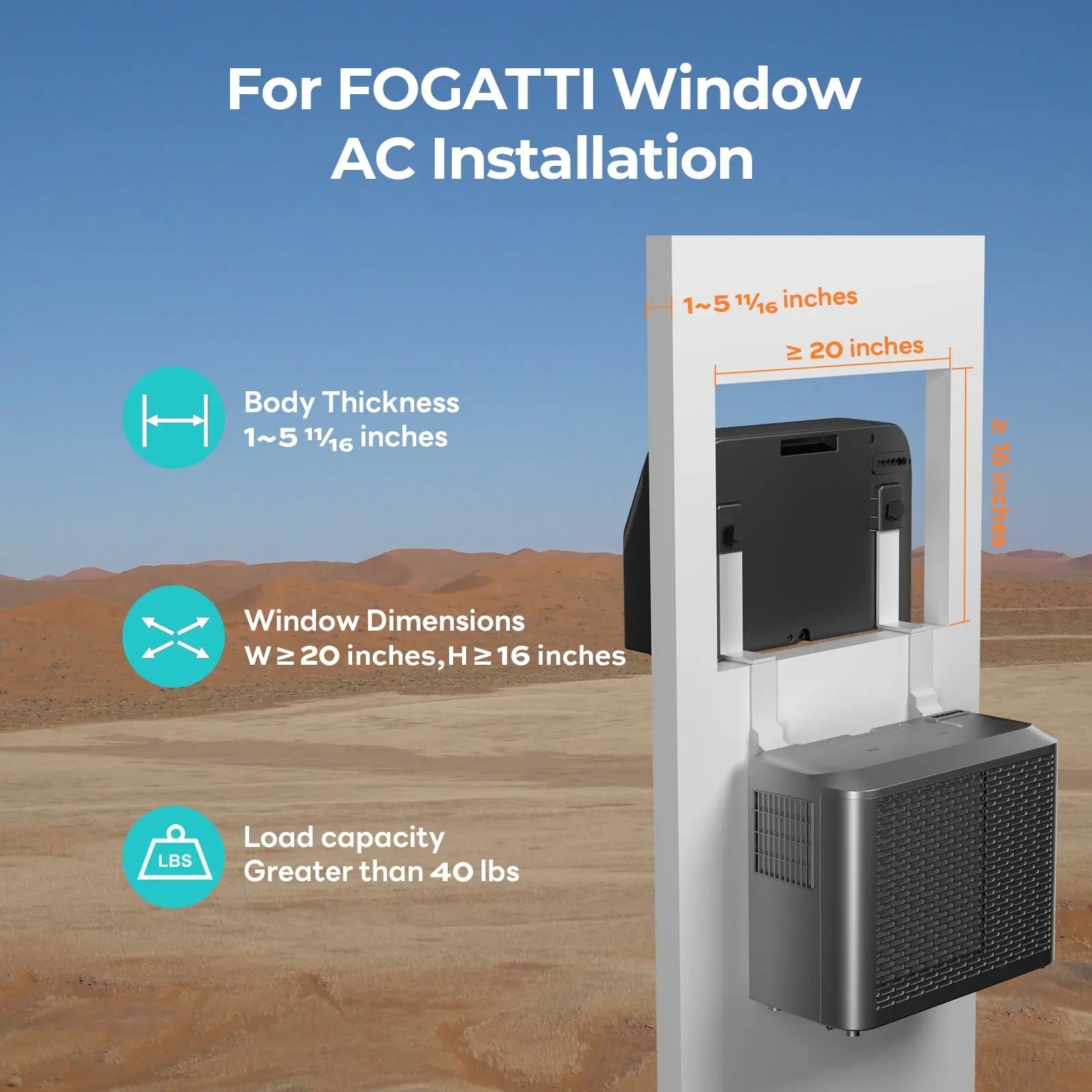 FOGATTI Window Air Conditioner Bracket