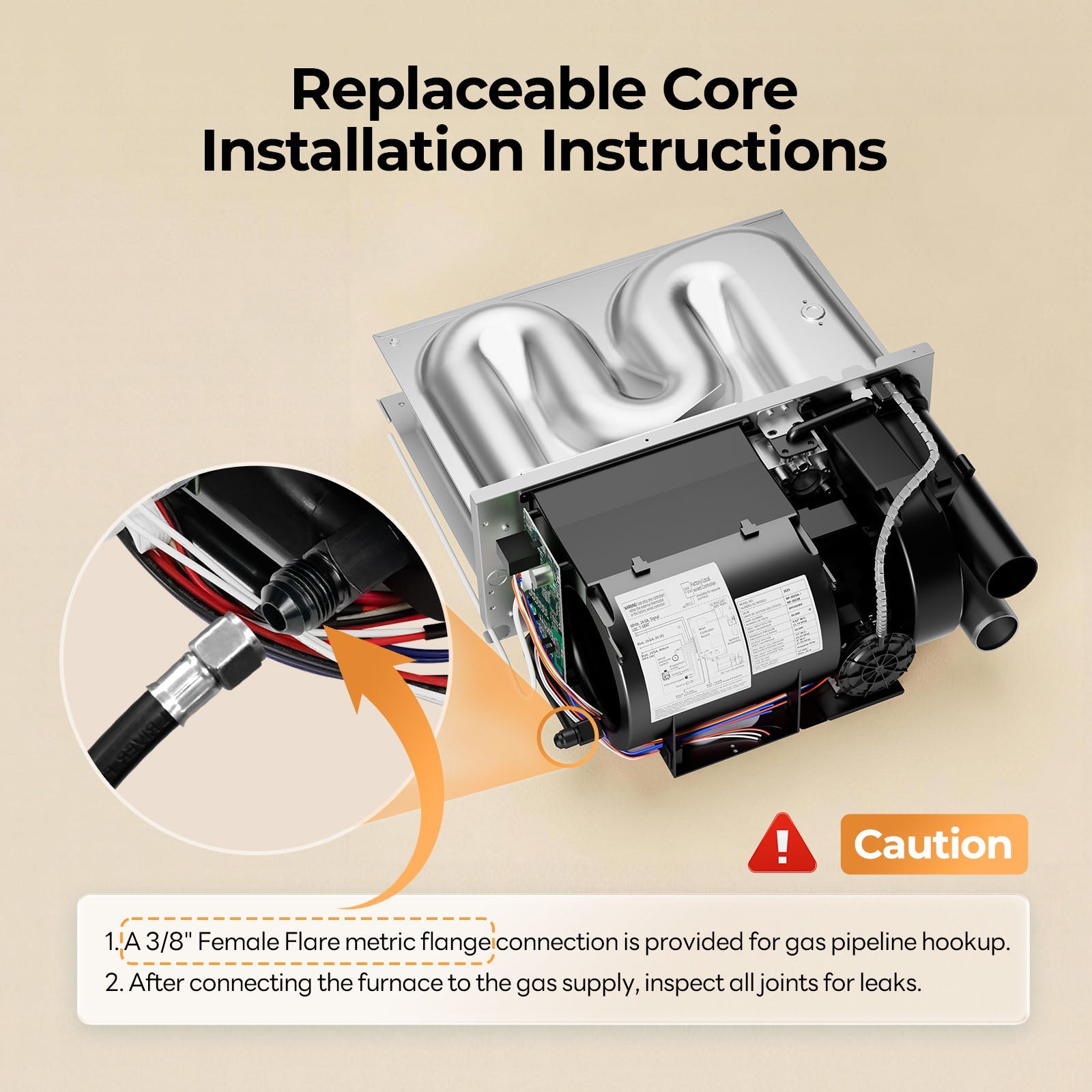 FOGATTI RV Furnace Replacement Core - 30K/35K BTU Powerful Heating