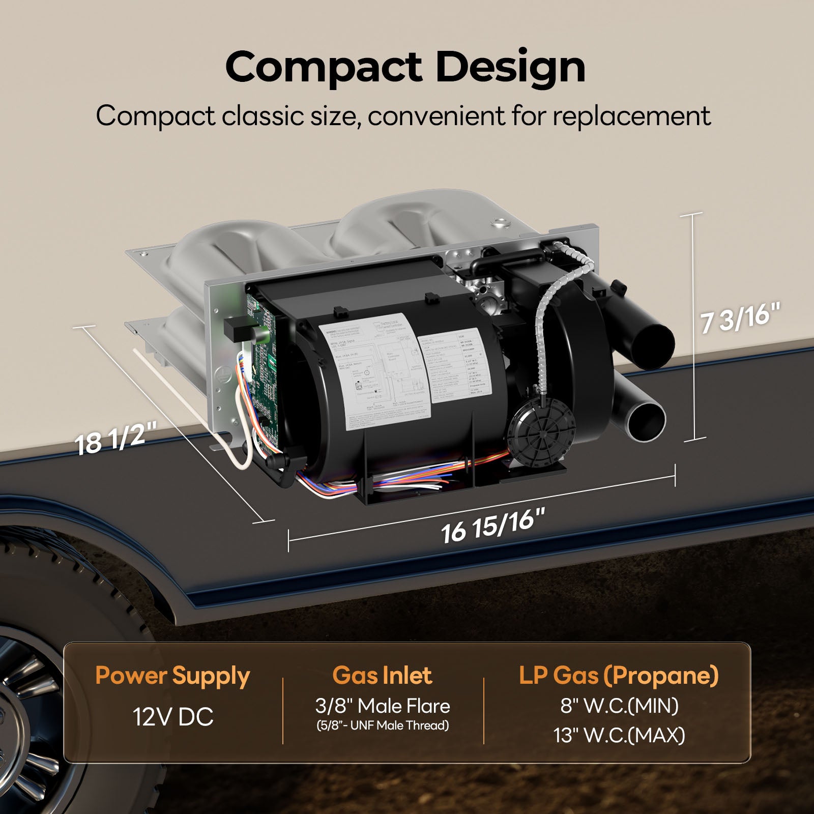 FOGATTI RV Furnace Replacement Core - 30K/35K BTU Powerful Heating