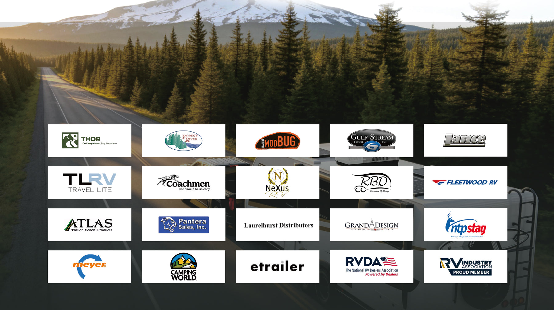 Selected RV brands and industry organizations associated with Fogatti