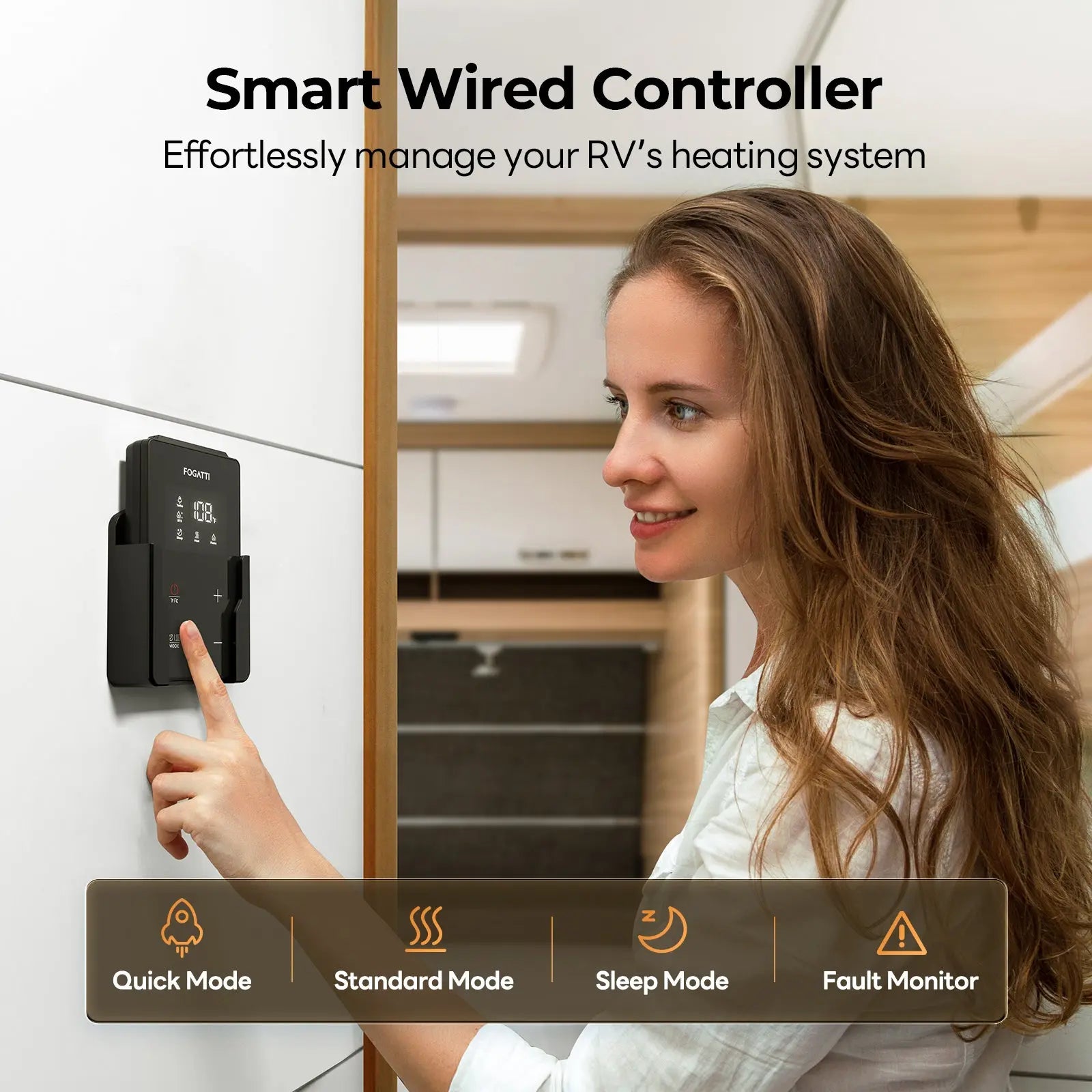 Fogatti 35,000 BTU Quiet LP Gas Propane RV Furnace, Smart Triple Explosion-Proof, Easy Install