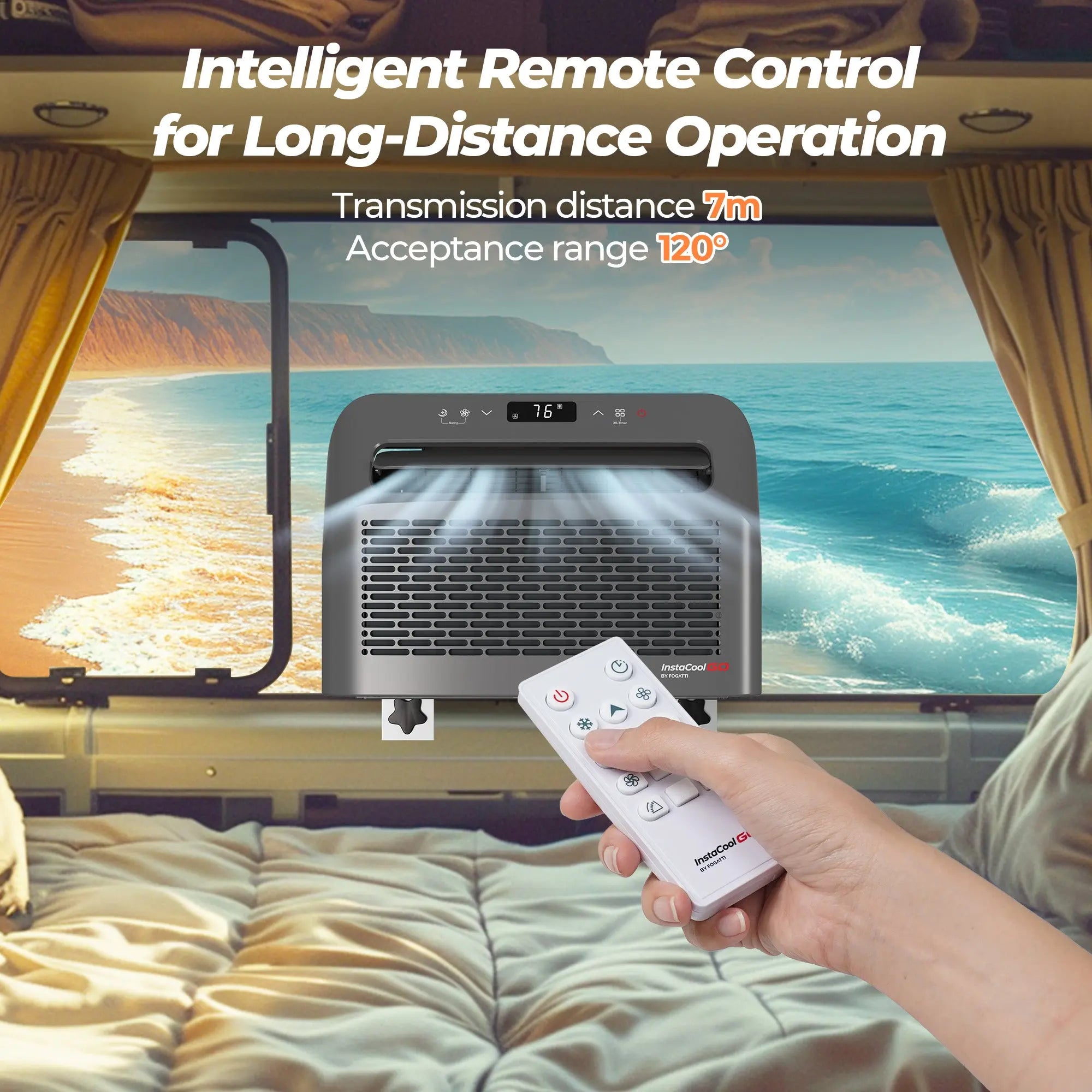 Fogatti InstaCool Go Portable Window Air Conditioner, 6500 BTU Mini Split, U Shaped