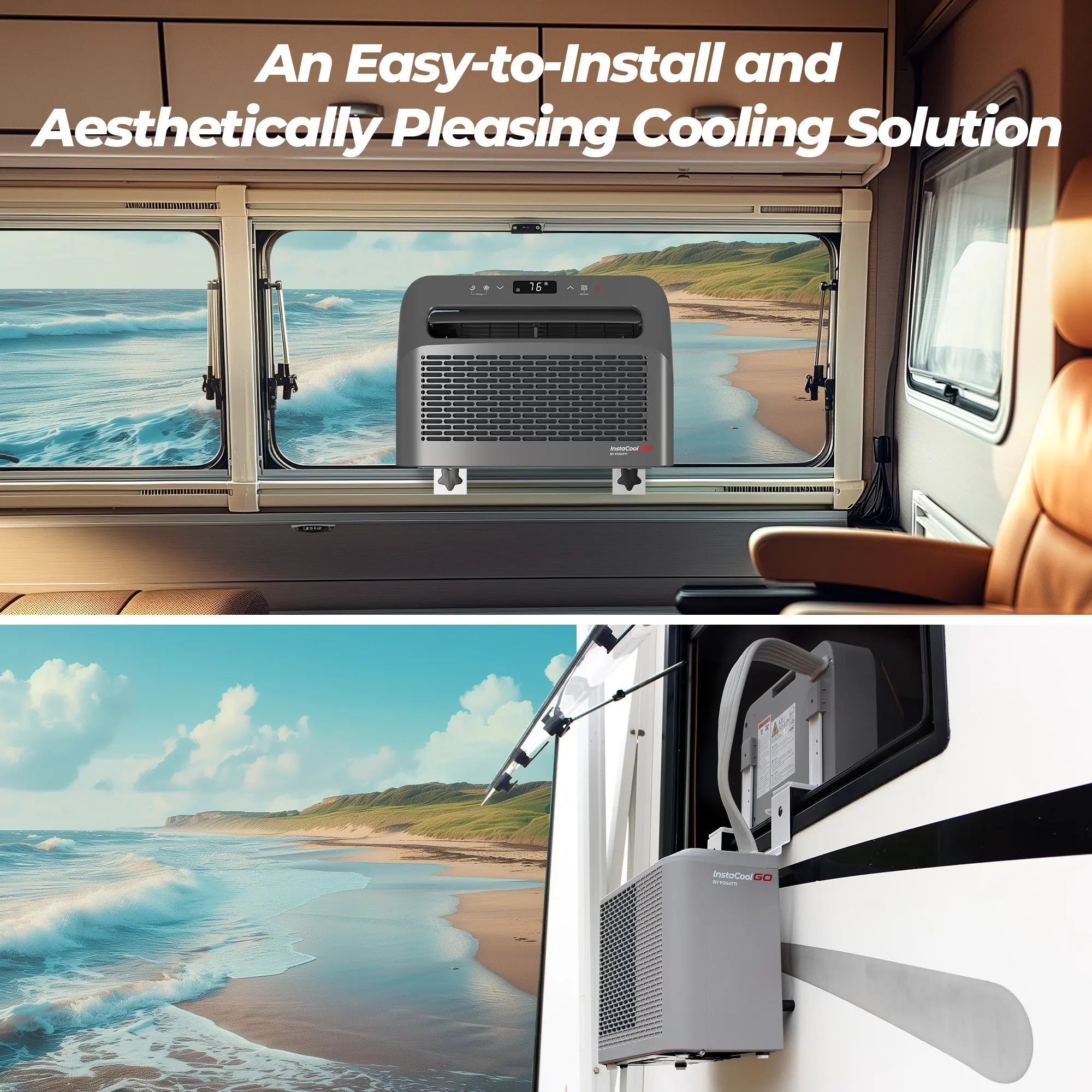 Fogatti InstaCool Go Portable Window Air Conditioner, 6500 BTU Mini Split, U Shaped