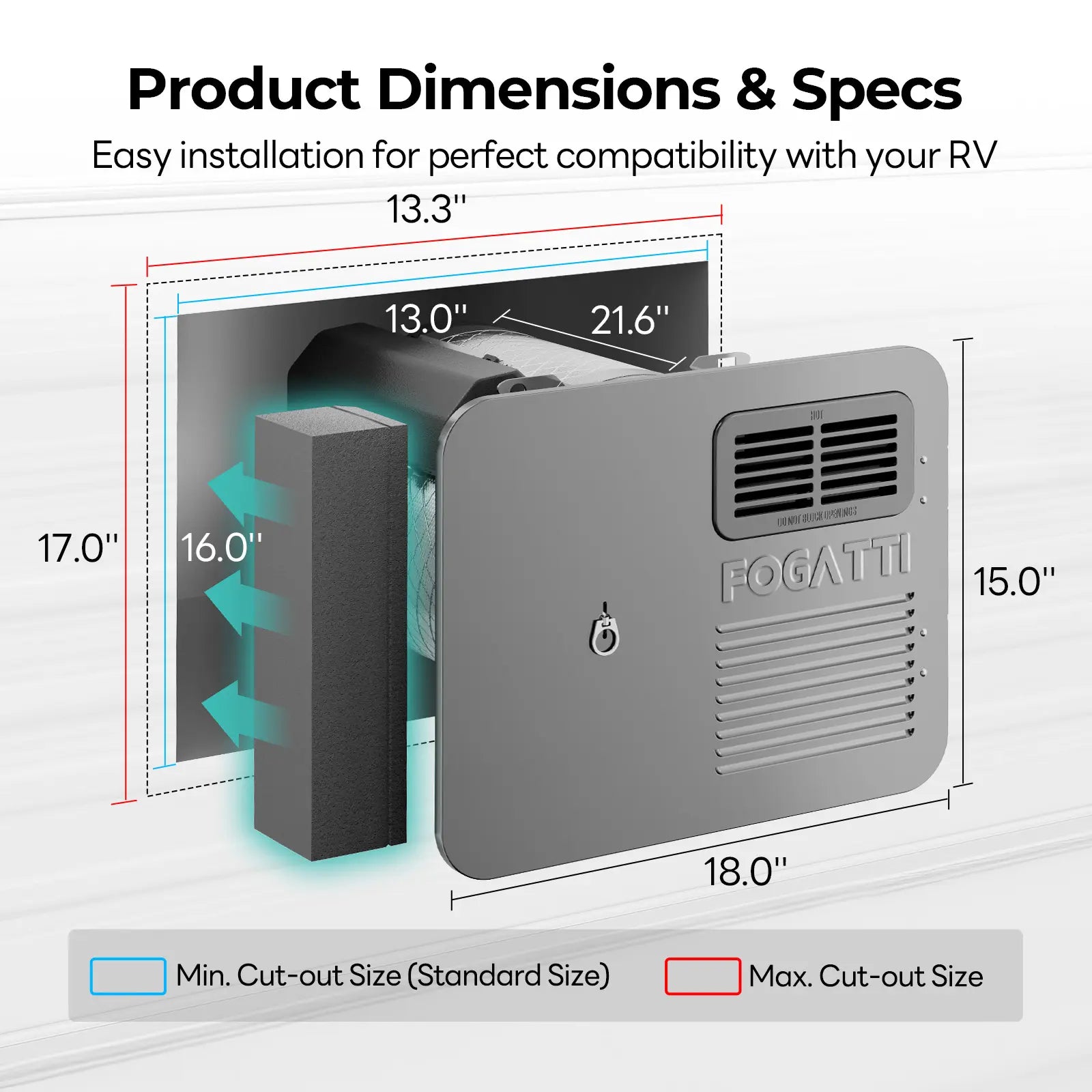 6 Gallon RV Hot Water Heater, Propane/Electric Heating, Bulit-in Lifetime Anode Rod-HybridShower 6 Ultra