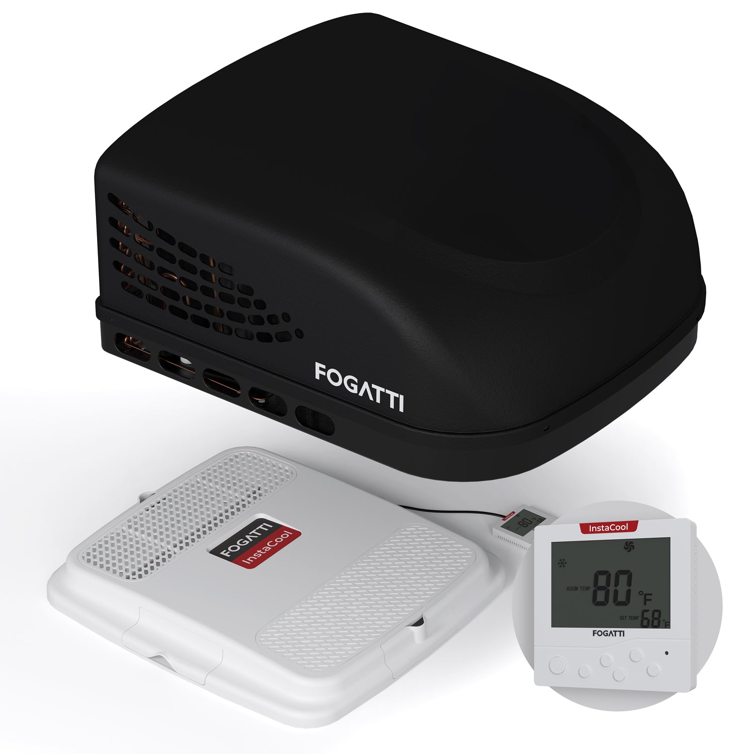 Fogatti InstaCool 13,500 BTU RV Rooftop Air Conditioner | Replaceable Non-Ducted RV AC | 115V(AC)