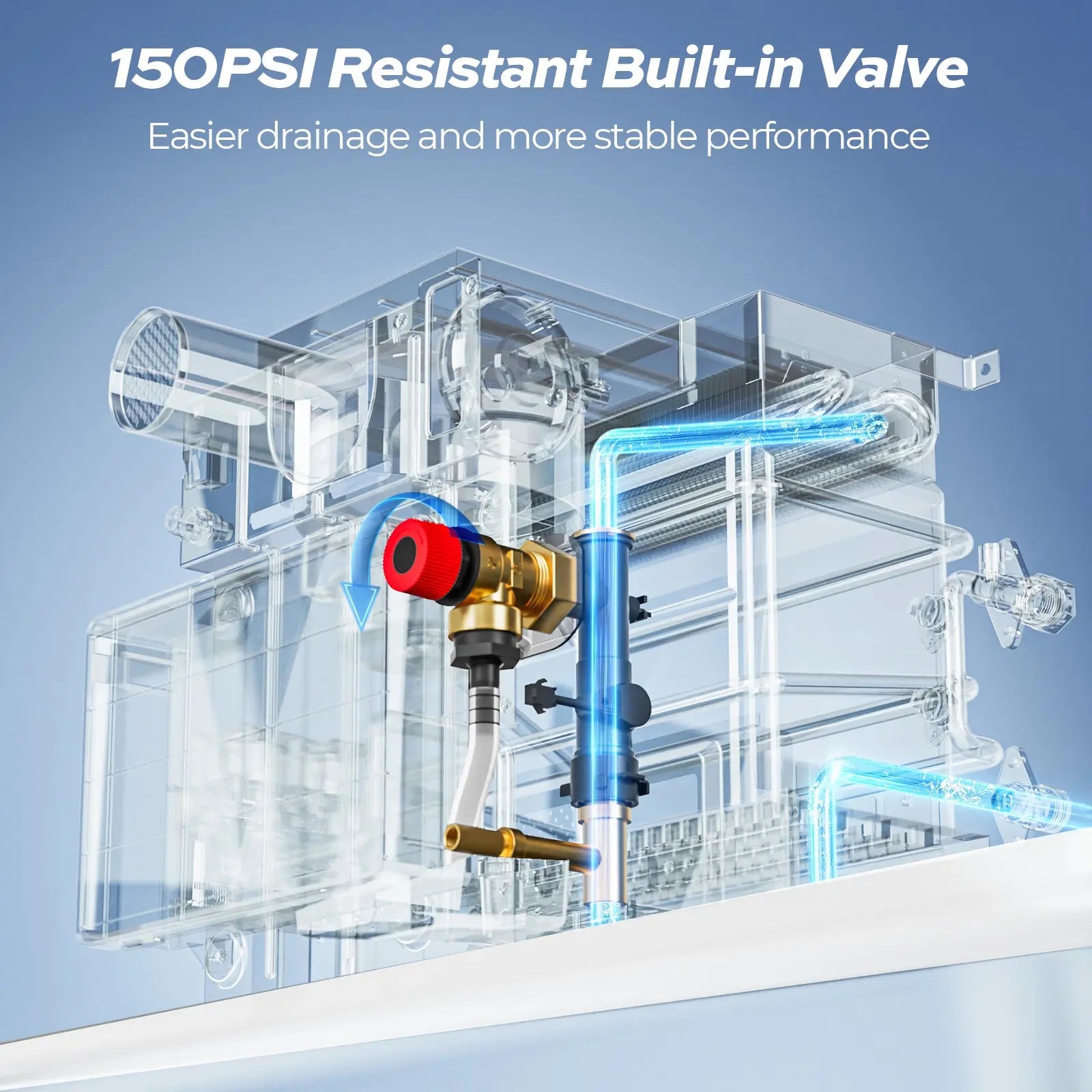 Fogatti InstaShower 8 Plus, 55,000 BTU RV Tankless Water Heater with Door