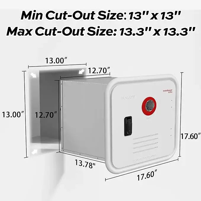 Fogatti 8Pro RV water heater size