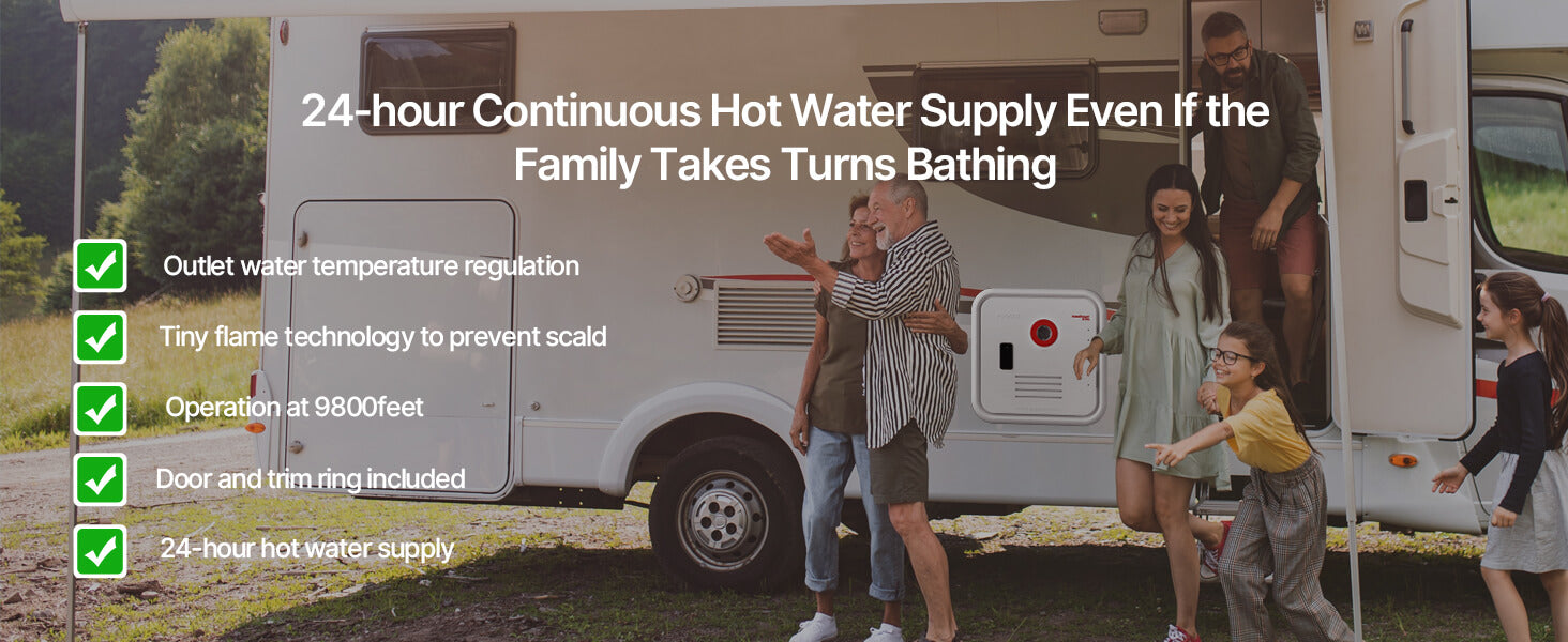continuous rv water heater 8pro