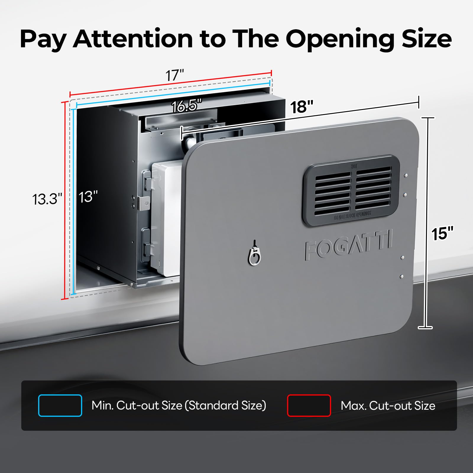 Open Box - Gray Door for Fogatti Ultra Tankless Water Heater