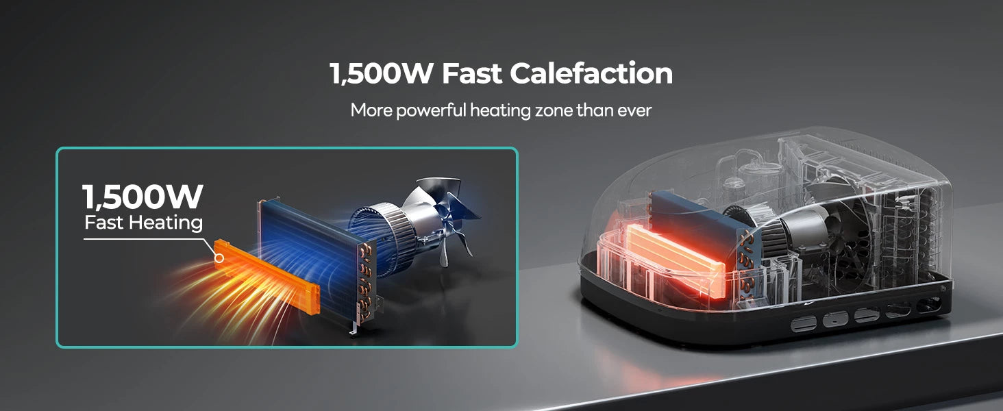 Fogatti InstaCool 15000 BTU RV AC with 1,500W fast heating for powerful warmth.