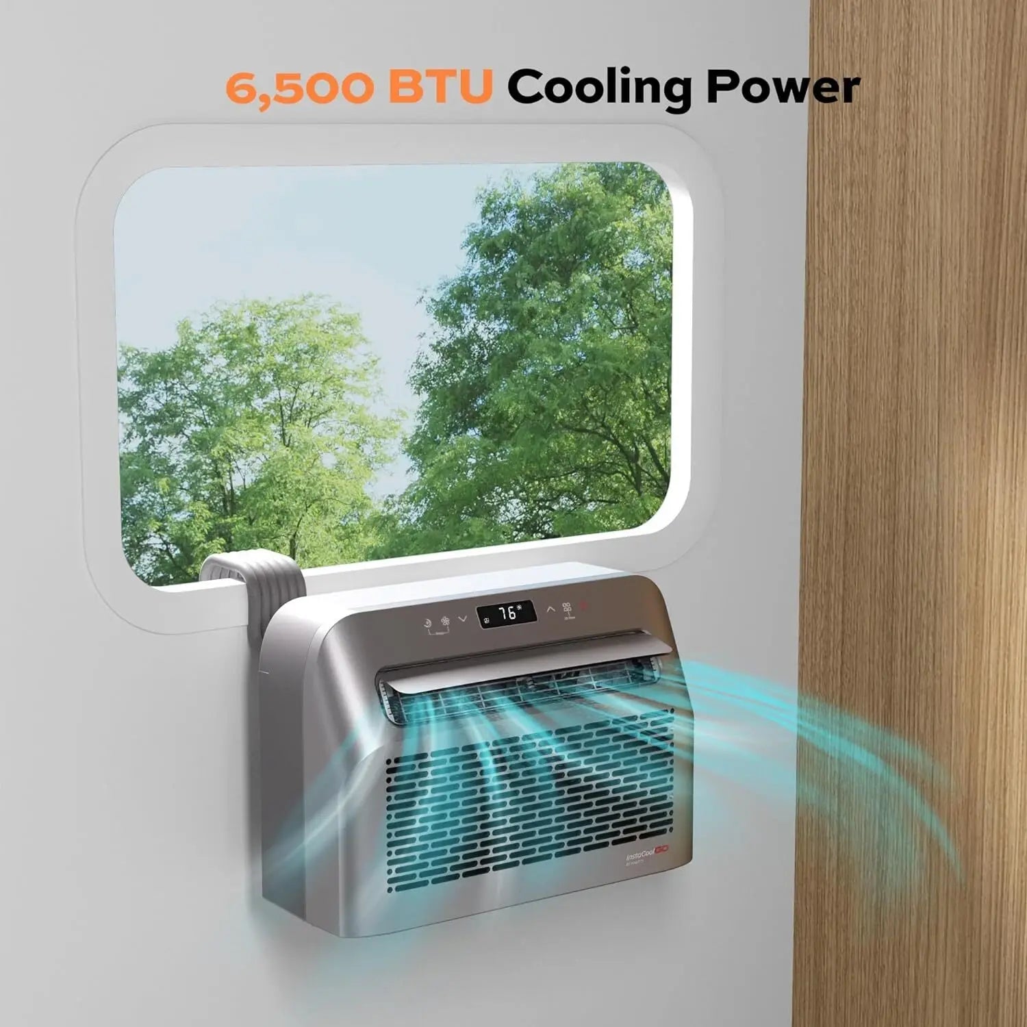 Fogatti InstaCool Go Portable Window Air Conditioner, 6500 BTU Mini Split, U Shaped