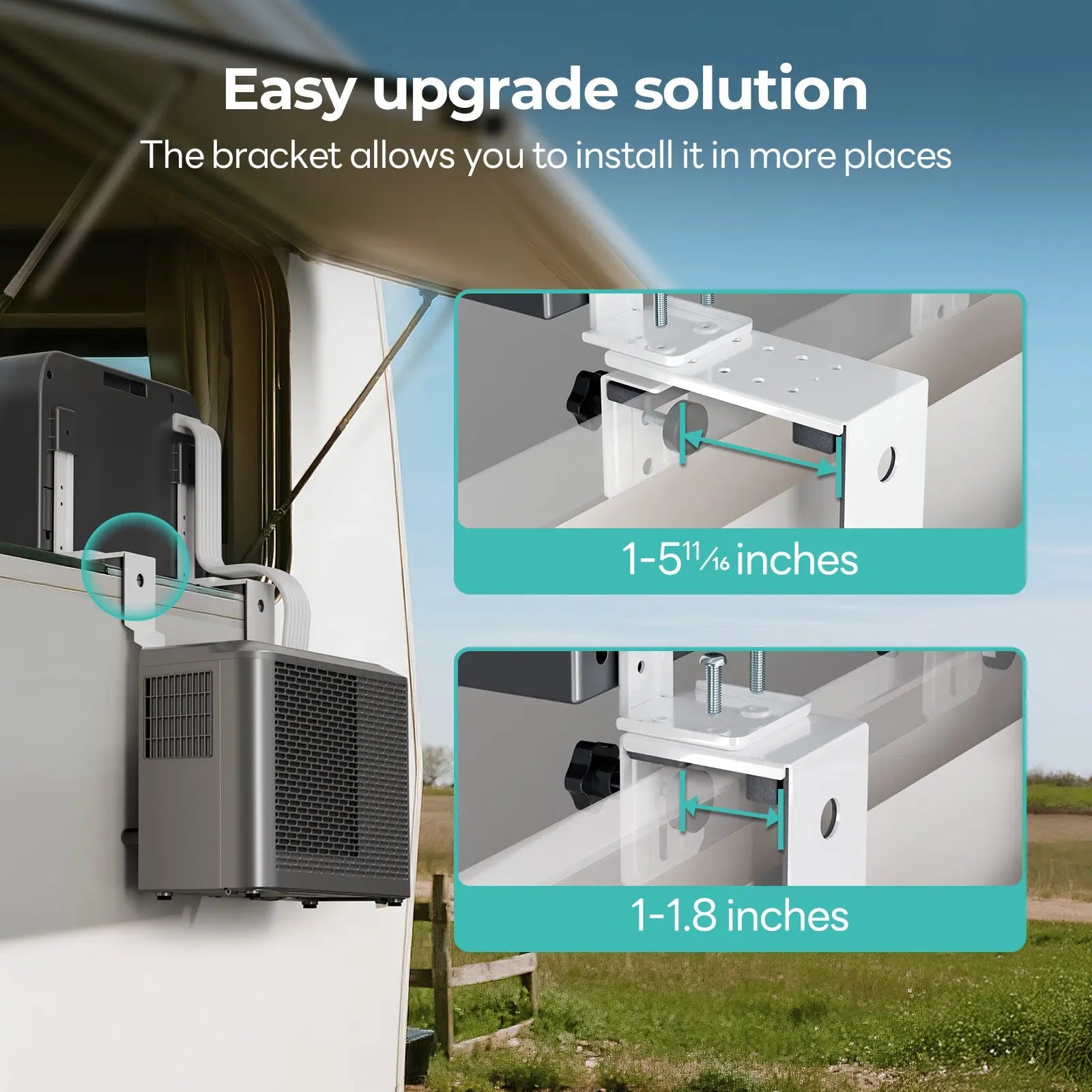 Fogatti InstaCool Go Portable Window Air Conditioner, 6500 BTU Mini Split, U Shaped