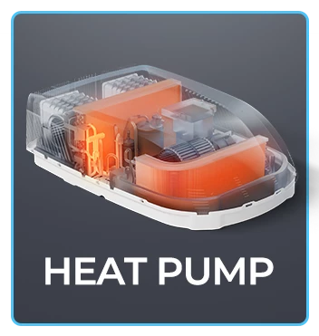 Fogatti InstaCool Ultra RV Air Conditioner’s heat pump: transparent internal view