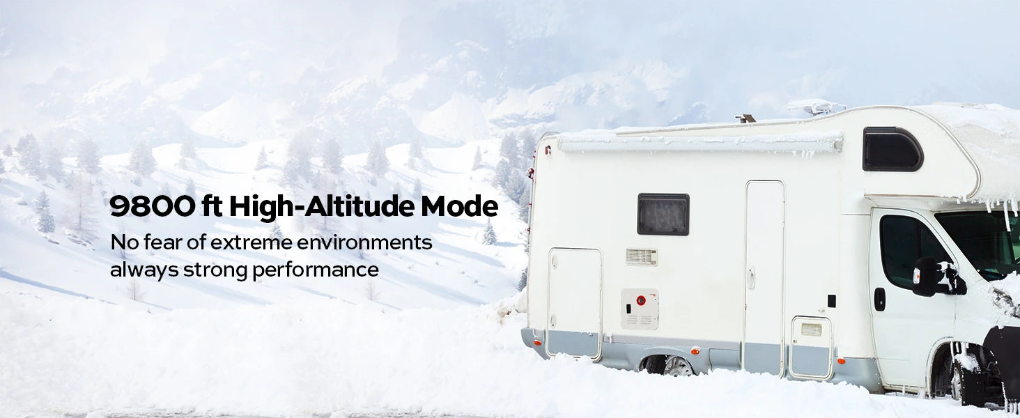 Fogatti InstaShower 8 Plus with 9,800ft high-altitude performance mode