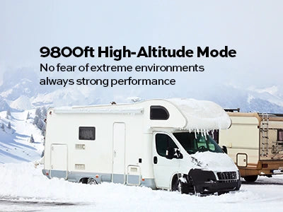 Fogatti InstaShower 8 Plus RV heater with 9,800ft high-altitude mode