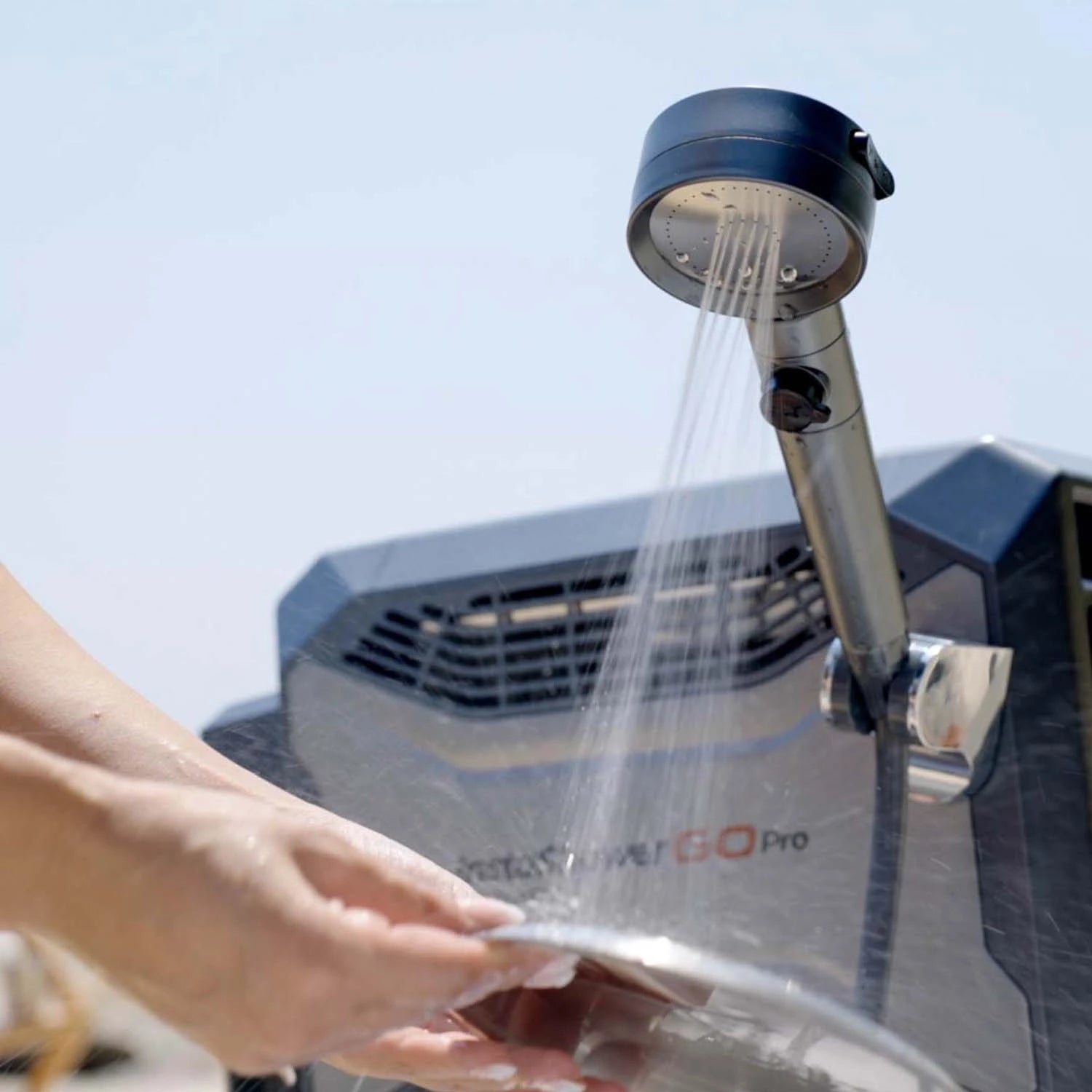 Efficient Fogatti camp shower delivers reliable hot water for all your outdoor needs.