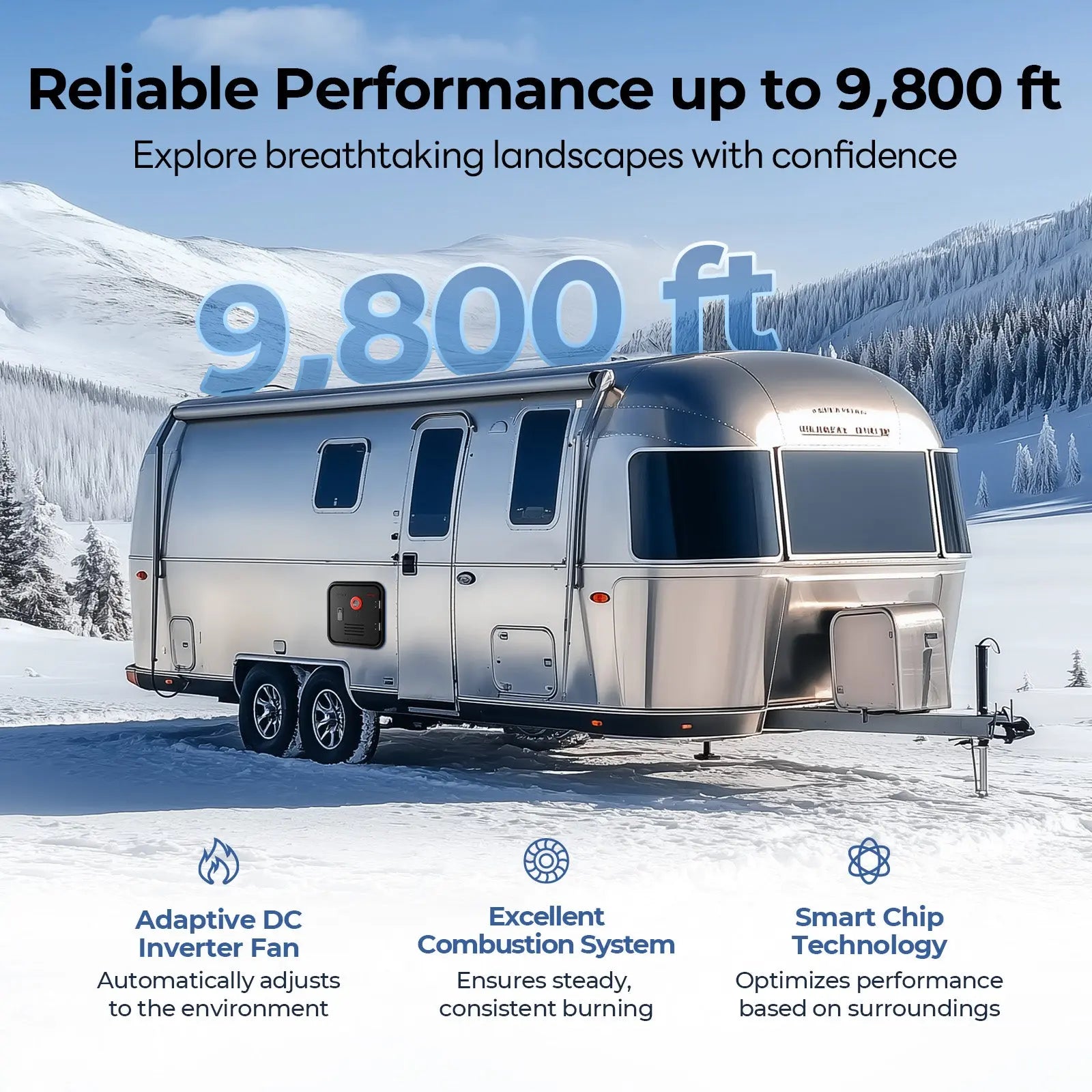 FOGATTI InstaShower 8 Pro,60,000 BTU RV Tankless Water Heater