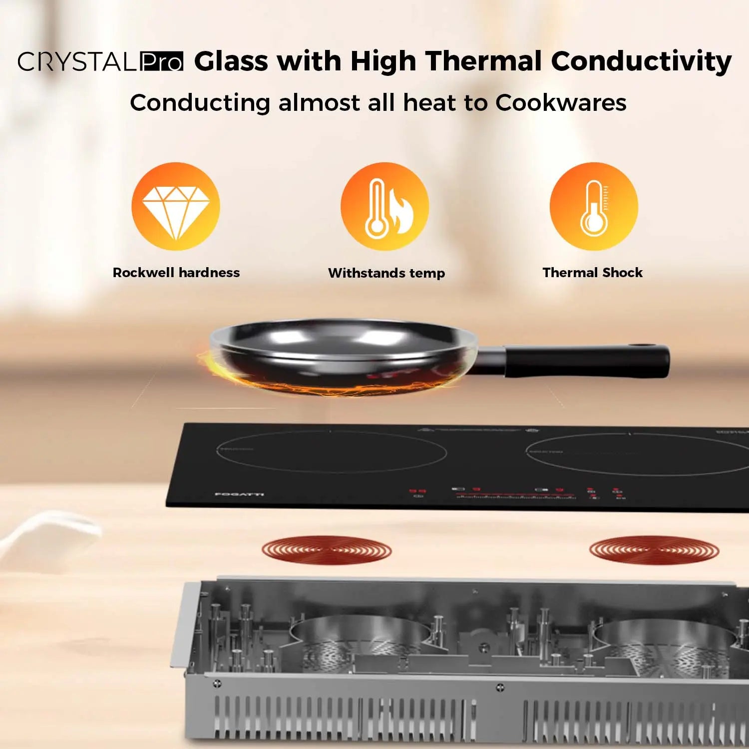 Fogatti RV Electric Induction Cooktop Double Burner