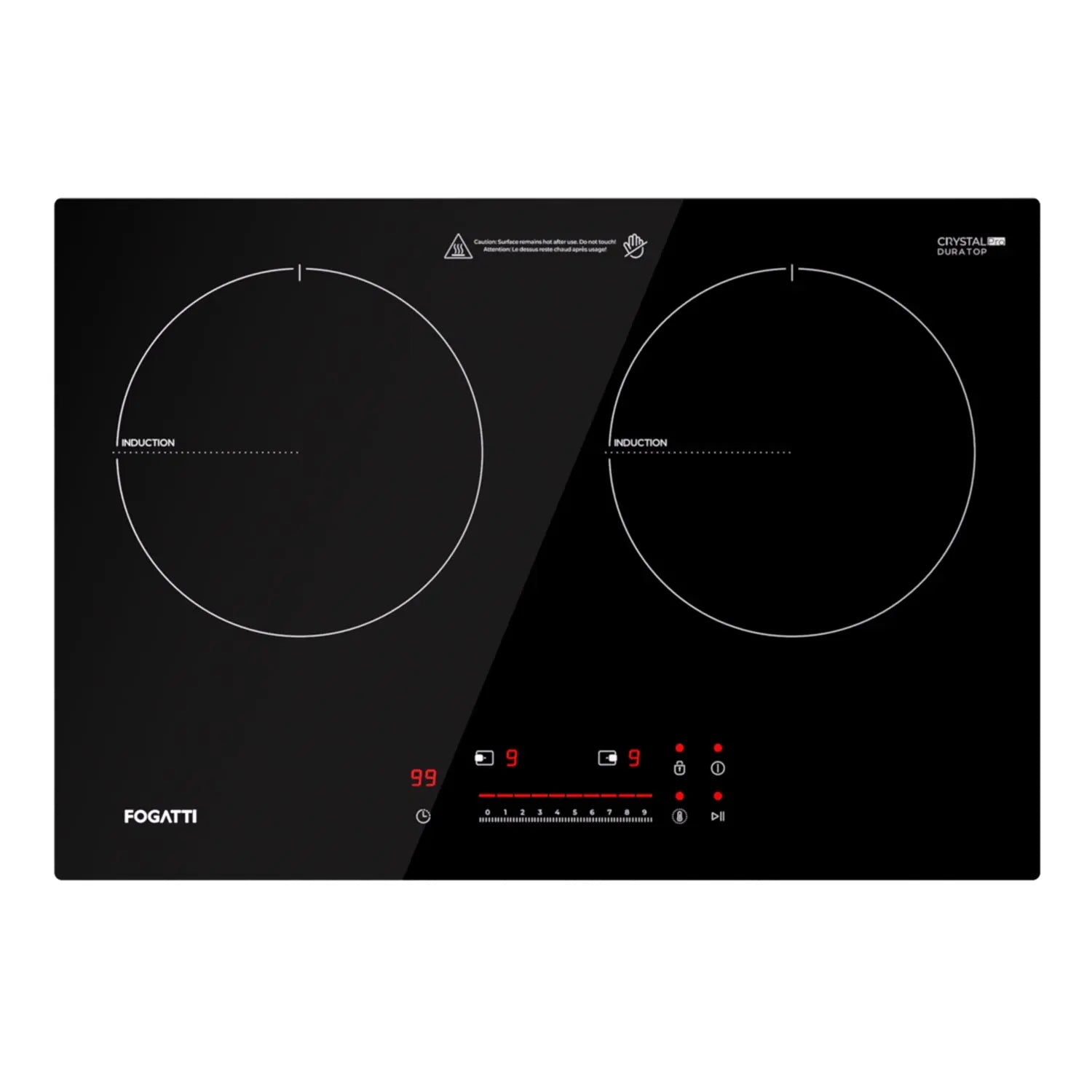 Fogatti RV Electric Induction Cooktop Double Burner