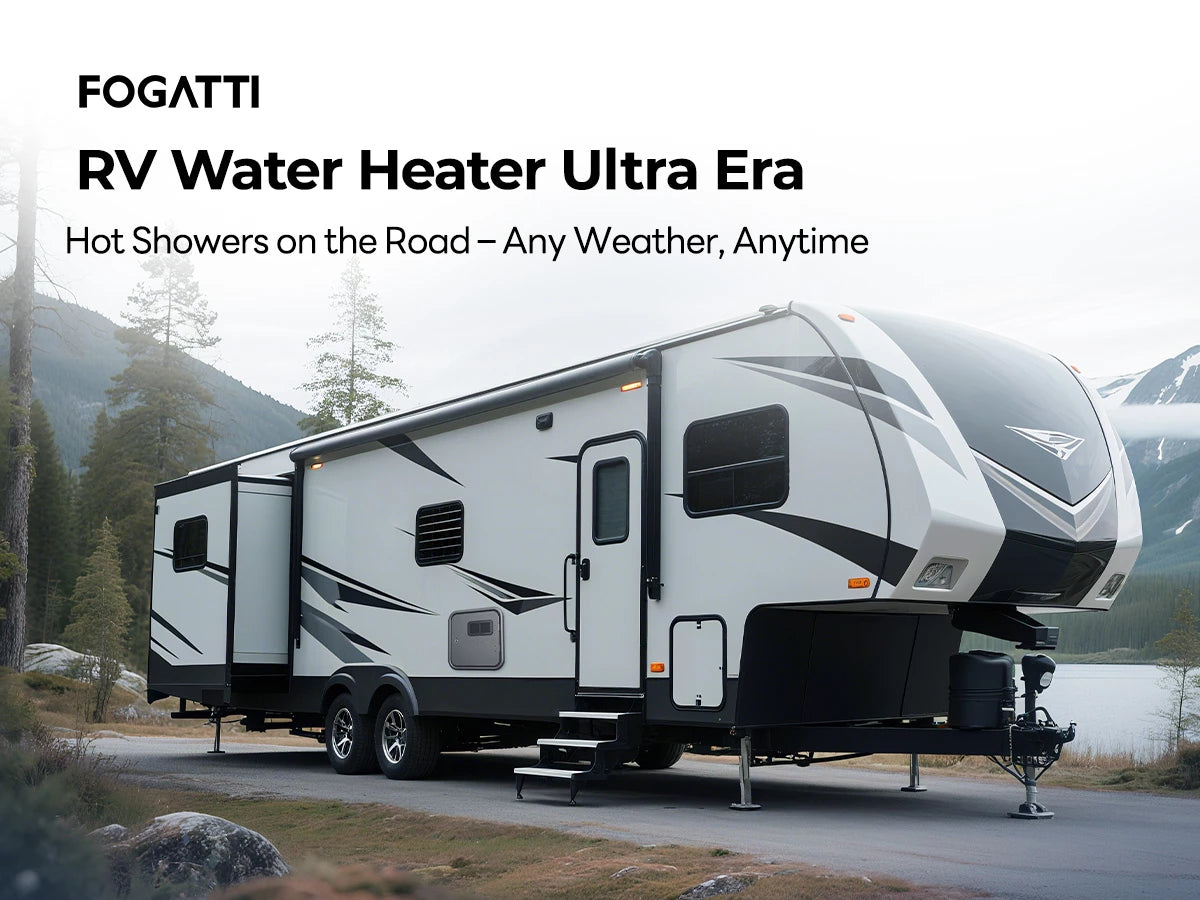 Fogatti Ultra tankless RV heater: 66,000 BTU delivers hot showers in all conditions.