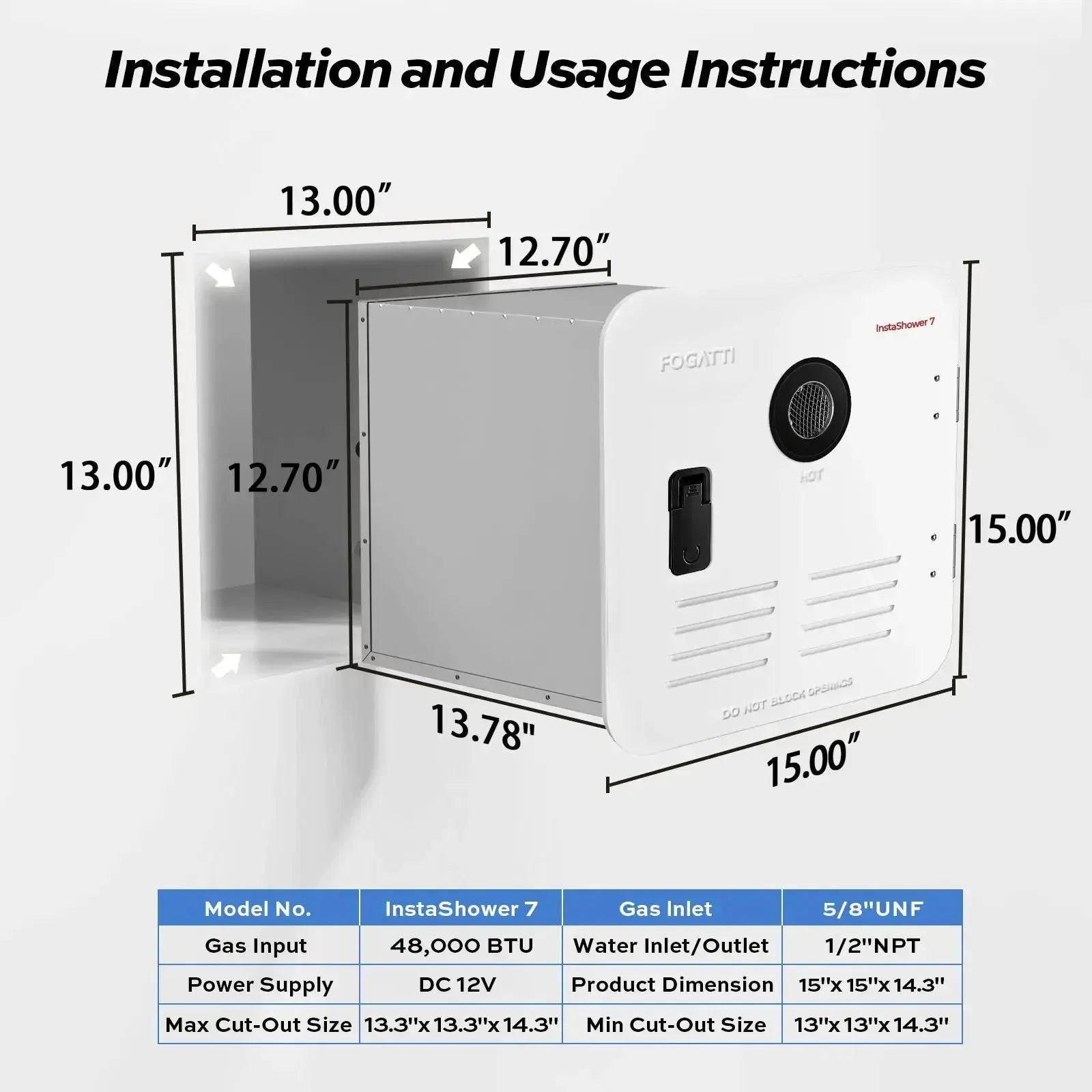 rv water heater installation