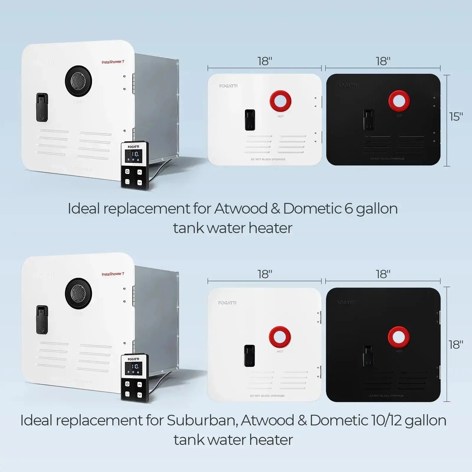 48000btu white rv water heater door