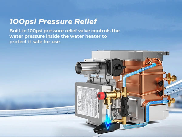 Fogatti InstaShower7 RV water heater pressure relief