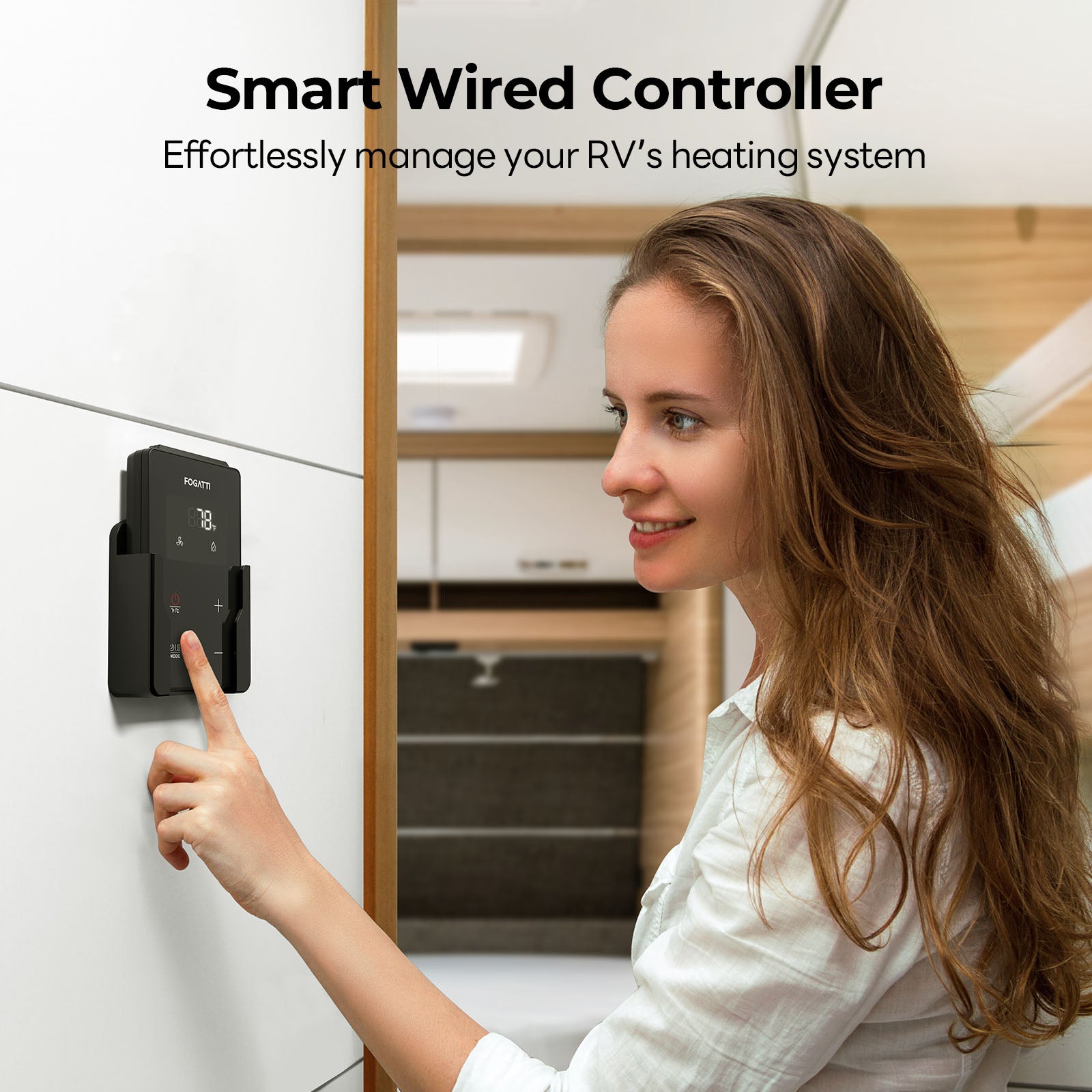 Fogatti InstaHeat 25K BTU RV Furnace, LP Gas Smart Triple Explosion-Proof, Easy Install