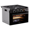 FOGATTI 17-Inch RV Oven Stove Combo, 3 Burner Propane Gas Range for Travel Trailer & Camper