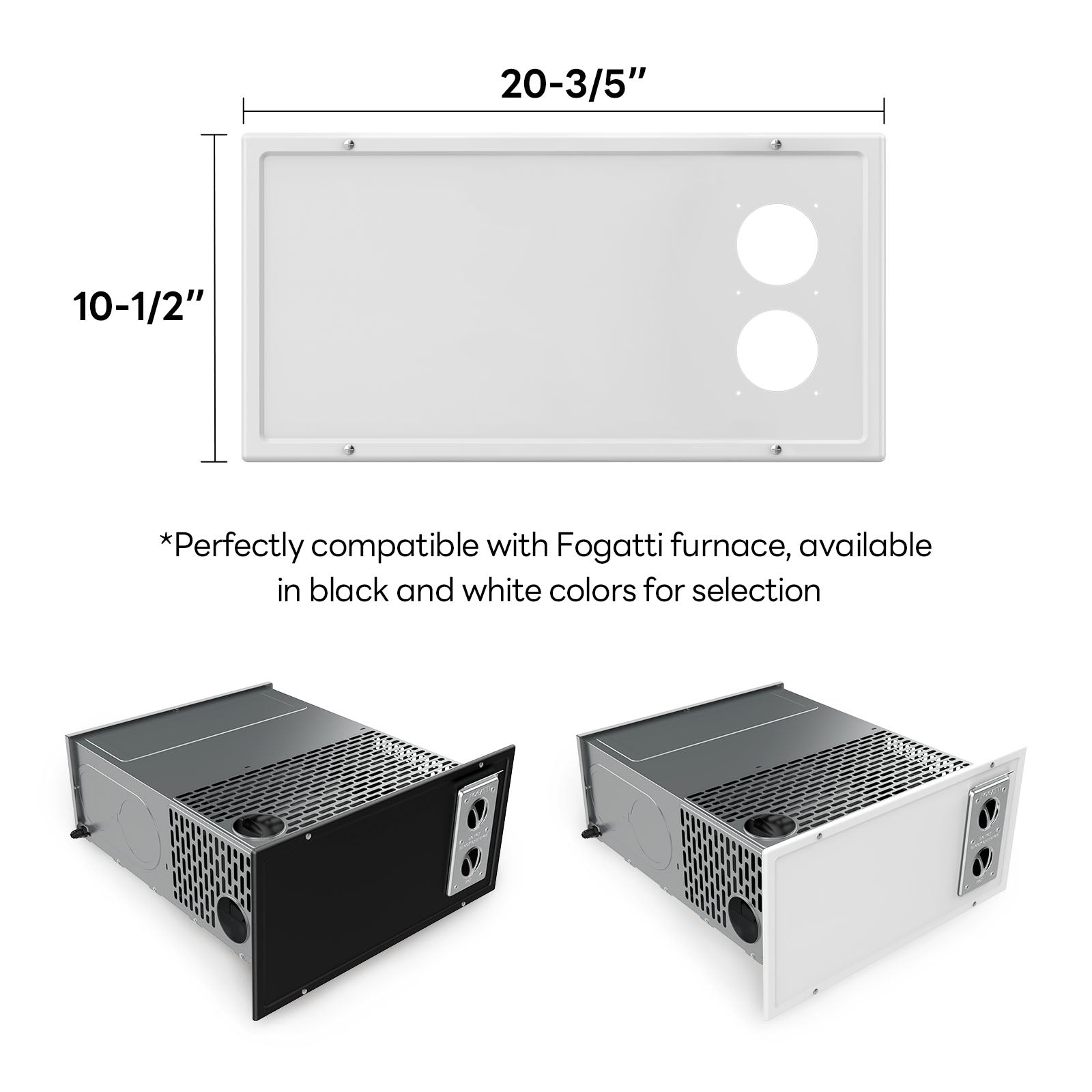 Fogatti InstaHeat 25K BTU RV Furnace, LP Gas Smart Triple Explosion-Proof, Easy Install
