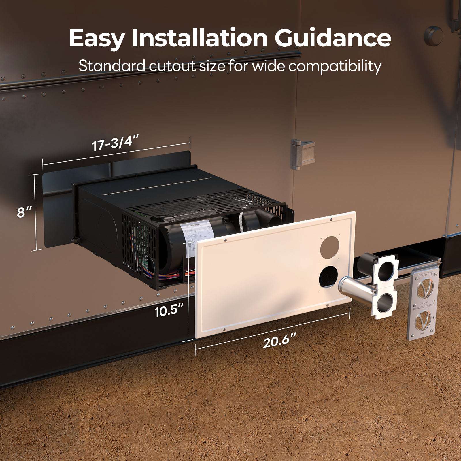 Fogatti 35,000 BTU Quiet LP Gas Propane RV Furnace, Smart Triple Explosion-Proof, Easy Install