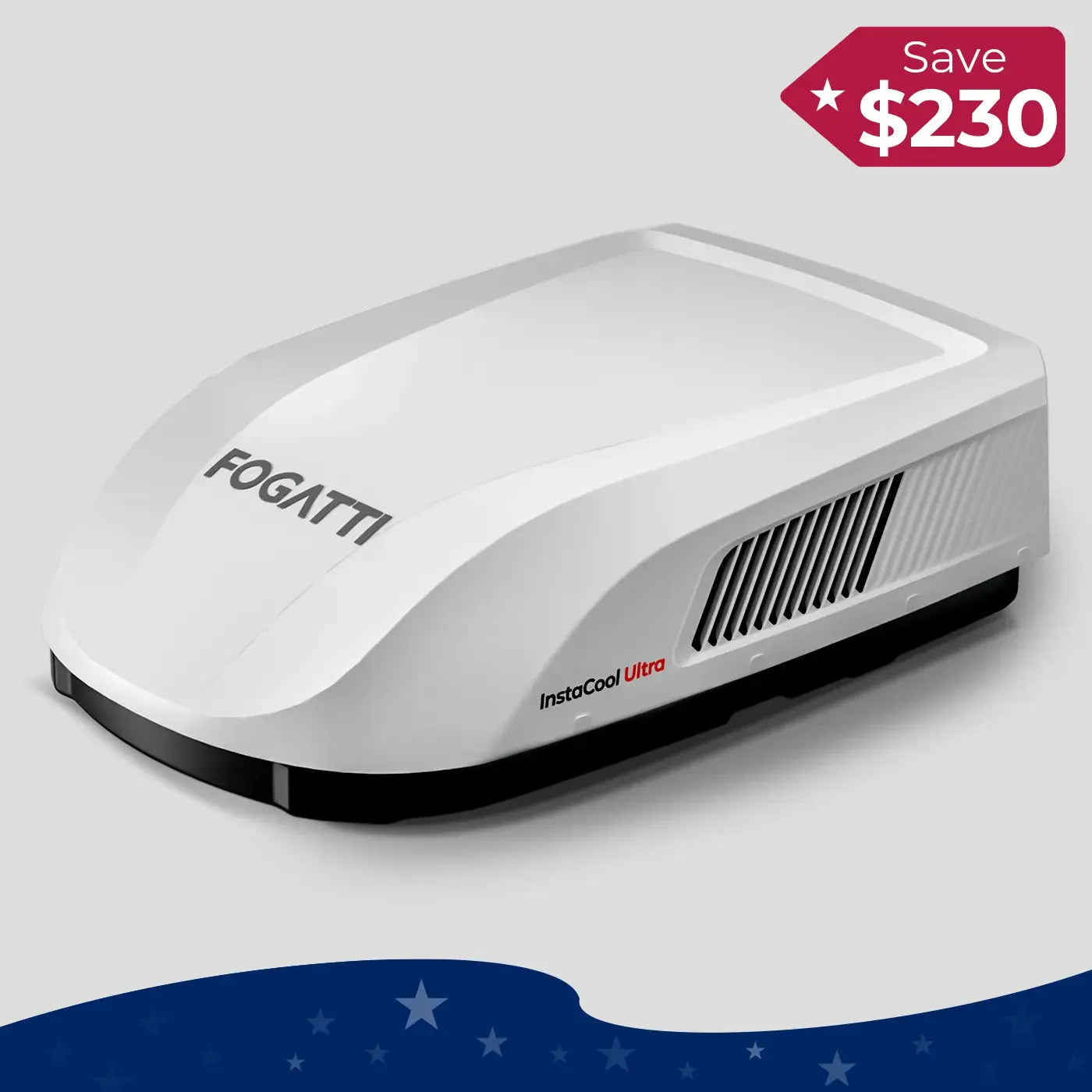 Fogatti InstaCool Ultra Air Conditioner | 16,000 BTU Cooling | 12,500 BTU Heating | Replaceable Non-Ducted RV AC | 115V(AC)