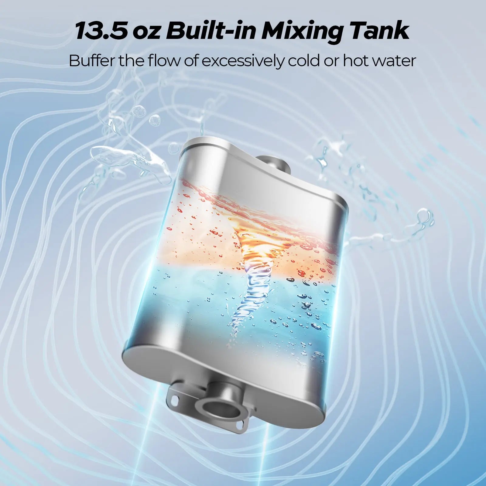 3.5 oz built-in mixing tank RV tankless water heater
