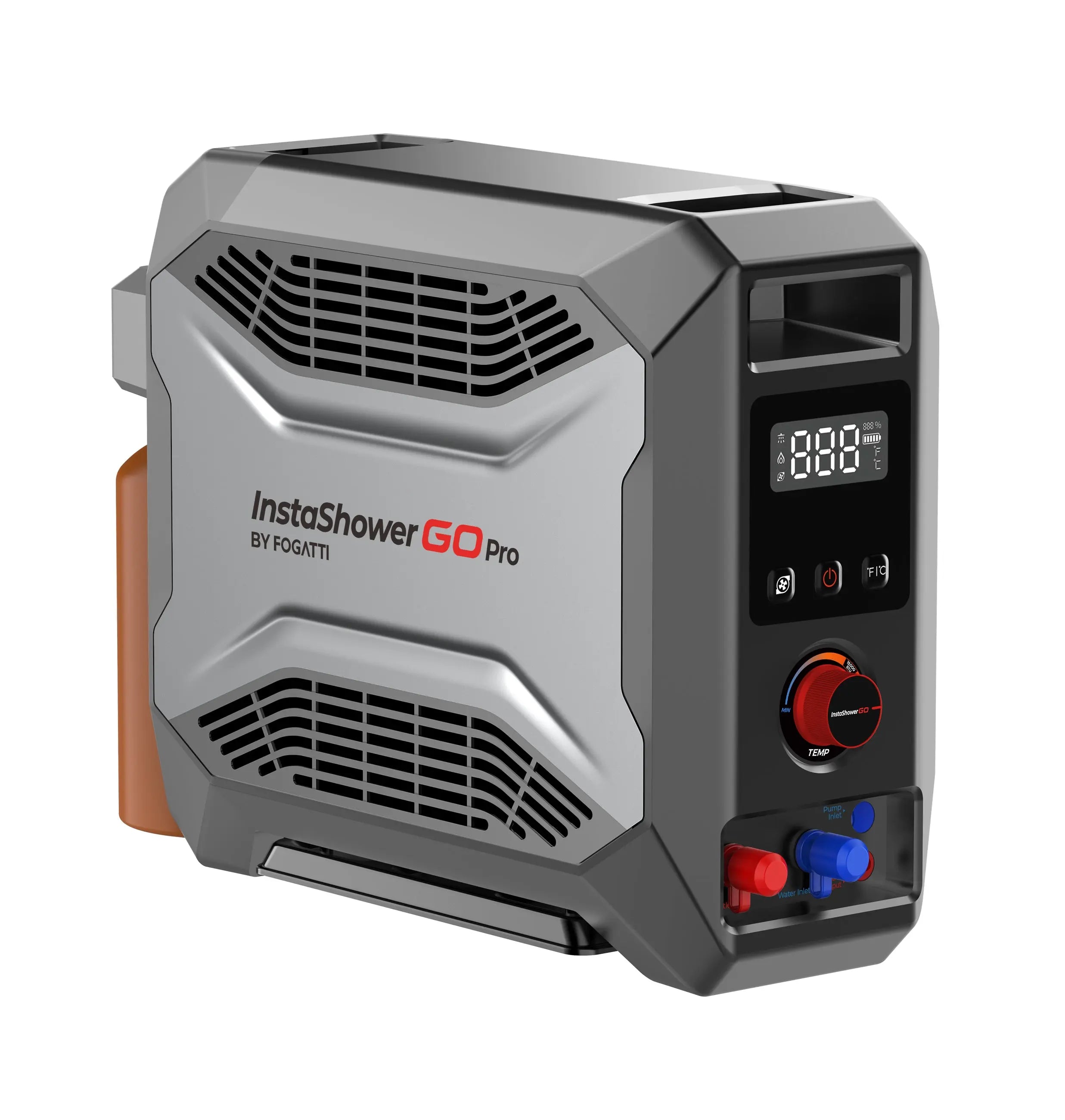 Fogatti InstaShower GO Pro Outdoor Portable Water Heater with Water Pump,22000BTU