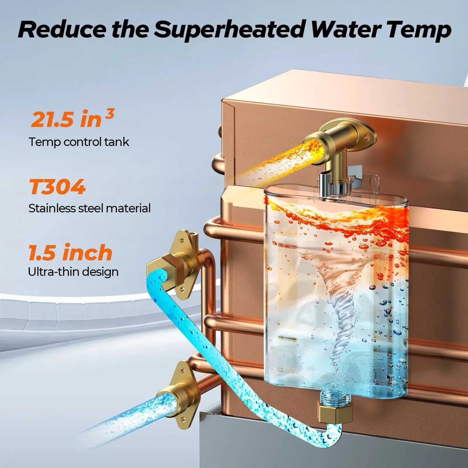 RV water heater mixing tank