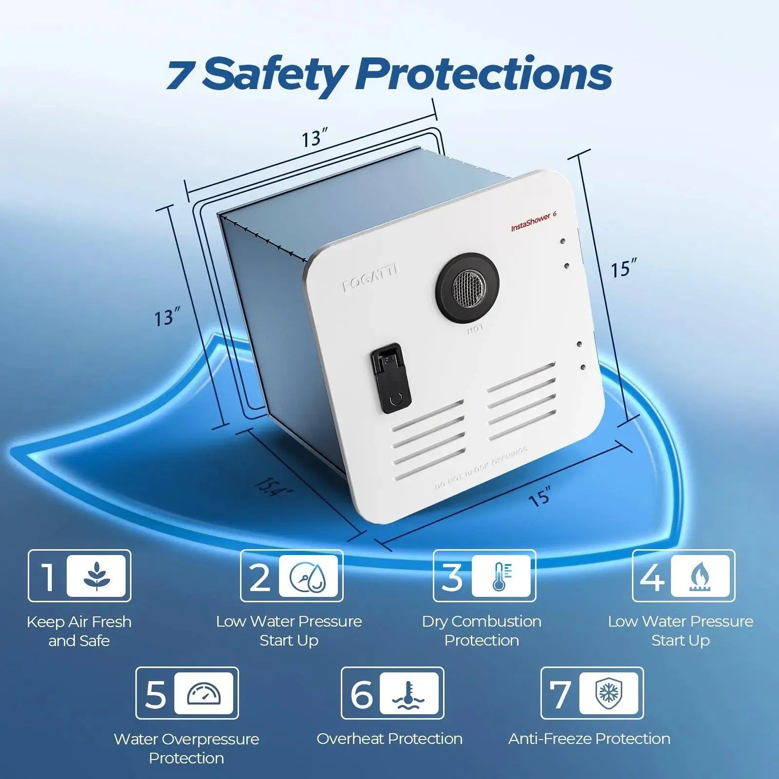 42,000 BTU RV Tankless Water Heater - Fogatti Living