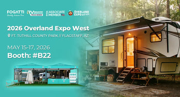 Fogatti at Overland Expo West 2026 showcasing RV comfort products