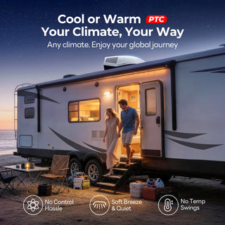 Fogatti InstaCool Pro 18,000 BTU RV Rooftop Air Conditioner with PTC Heating | Heat & Cool