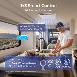 FOGATTI InstaCool Pro 18,000 BTU RV Rooftop Air Conditioner | Fast Cool