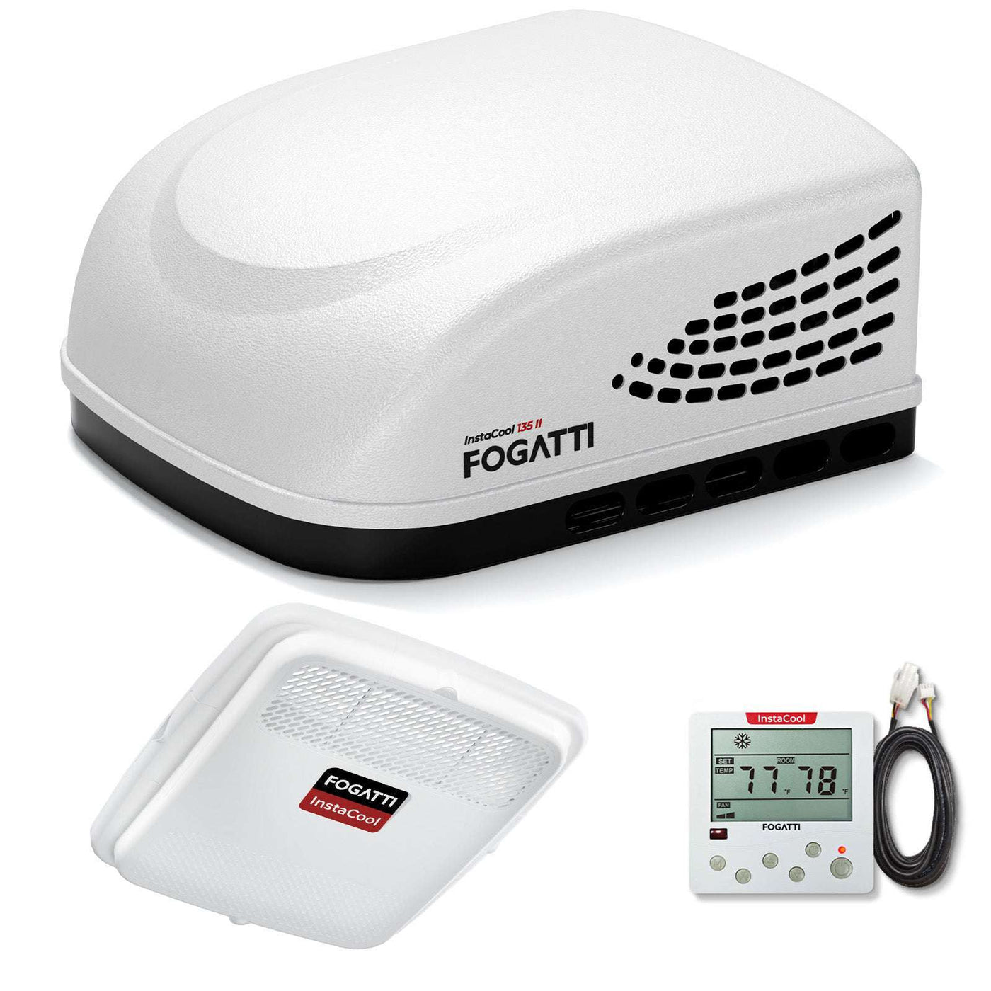 Fogatti InstaCool 13,500 BTU RV Rooftop Air Conditioner | Replaceable Ducted/Non-Ducted RV AC - Fogatti