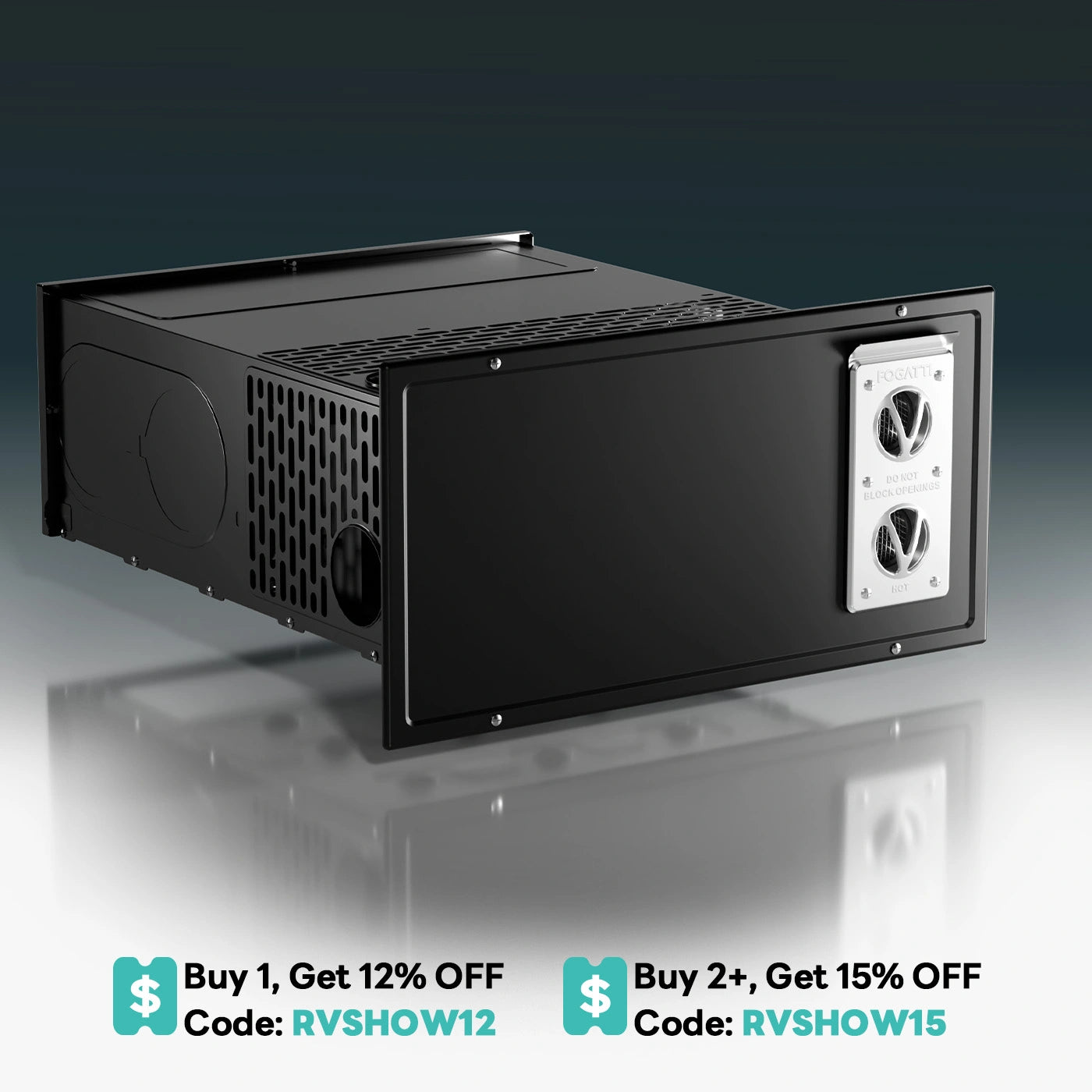 Fogatti 35,000 BTU Quiet LP Gas RV Furnace, Smart Triple Explosion-Proof, Easy Install