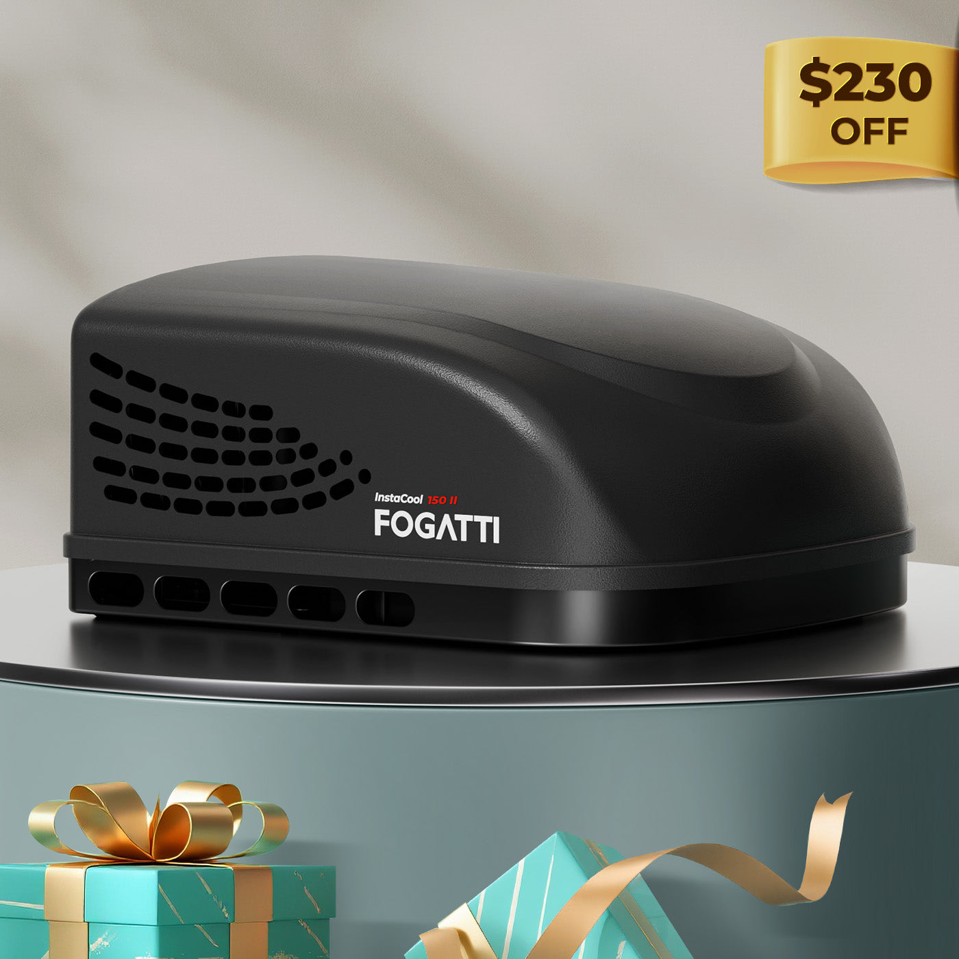 Fogatti InstaCool 15,000 BTU RV Rooftop Air Conditioner | Fast Cool | Replaceable Ducted/Non-Ducted RV AC | 115V(AC)