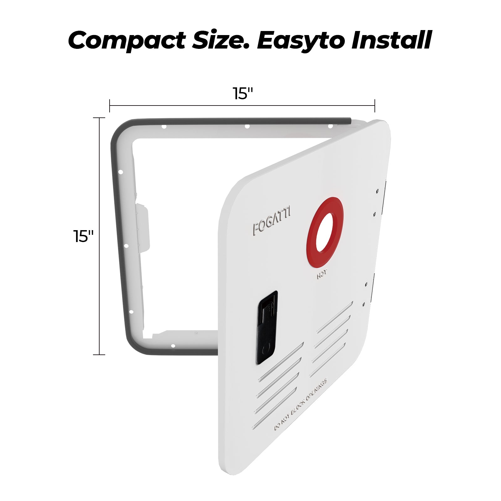 Fogatti RV Tankless Water Heater Door - 15 x 15 inches