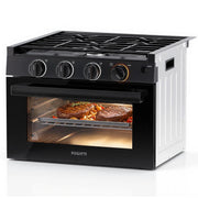 FOGATTI 17-Inch Dual-Fuel RV Range with Air Fryer, 3-Burner Propane Cooktop & Pulse Ignition