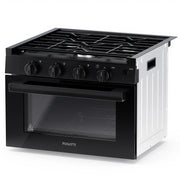 FOGATTI 17-Inch Dual-Fuel RV Range with Air Fryer, 3-Burner Propane Cooktop & Pulse Ignition
