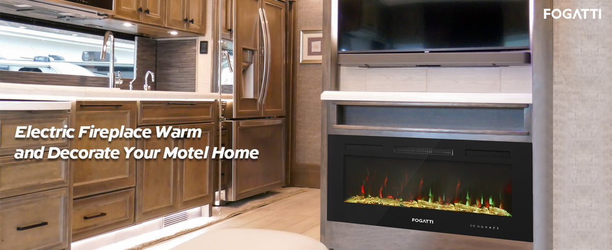 RV electric fireplace